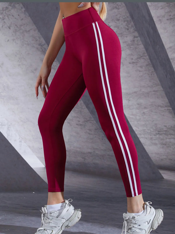 High Waist Yoga Leggings, Butt Lifting Leggings, Tummy Control Fitness Sports Pants, Women's Activewear